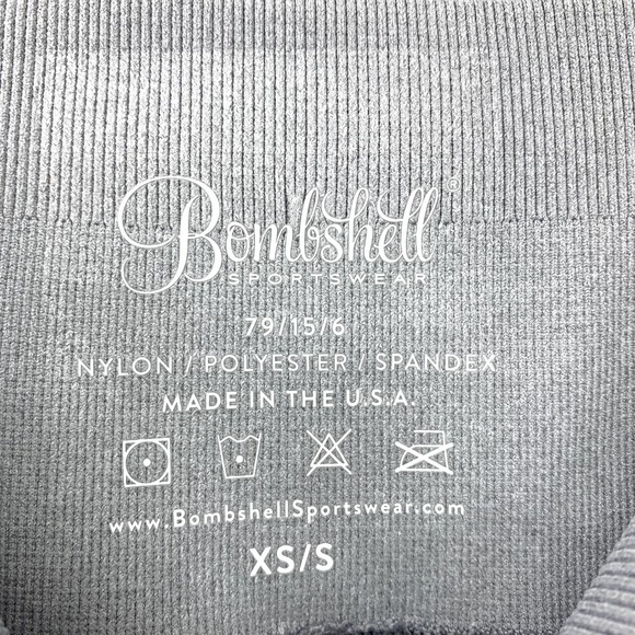 Bombshell Sportswear Women's Size XS Pro Seamless Leggings Gray - Picture 6 of 7